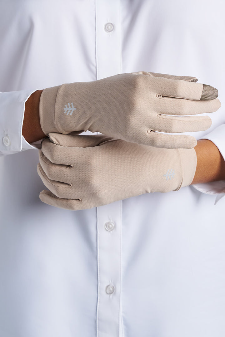 Full Finger UV Sun Gloves | Pale Khaki position-7