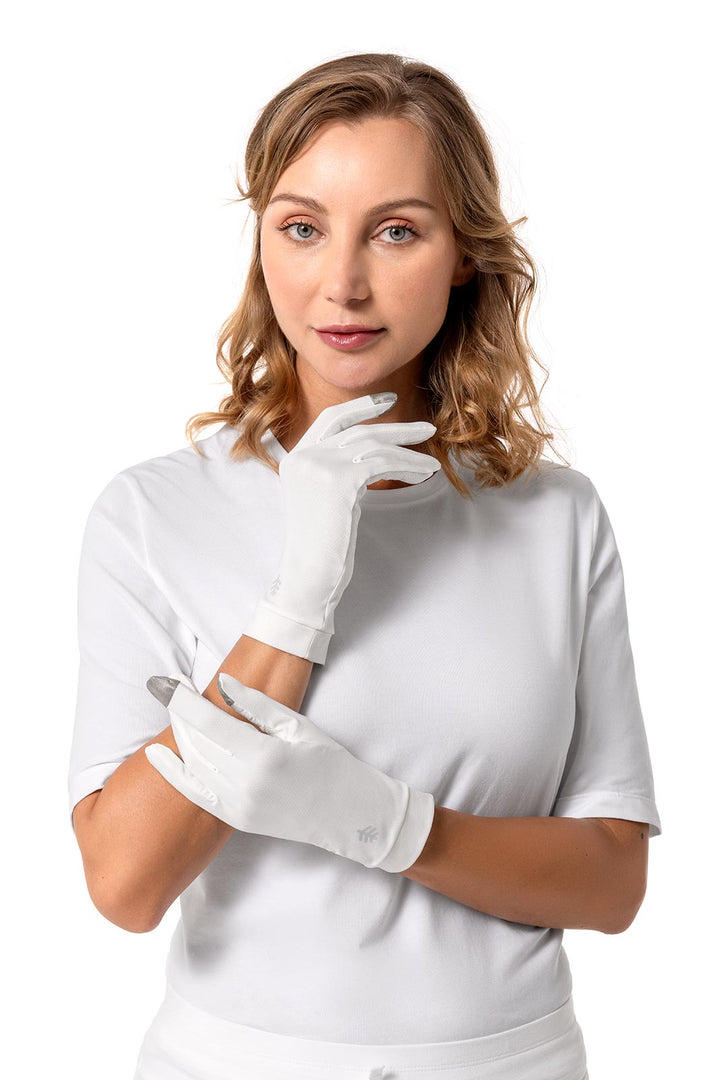 Full Finger UV Sun Gloves | Pearl position-10