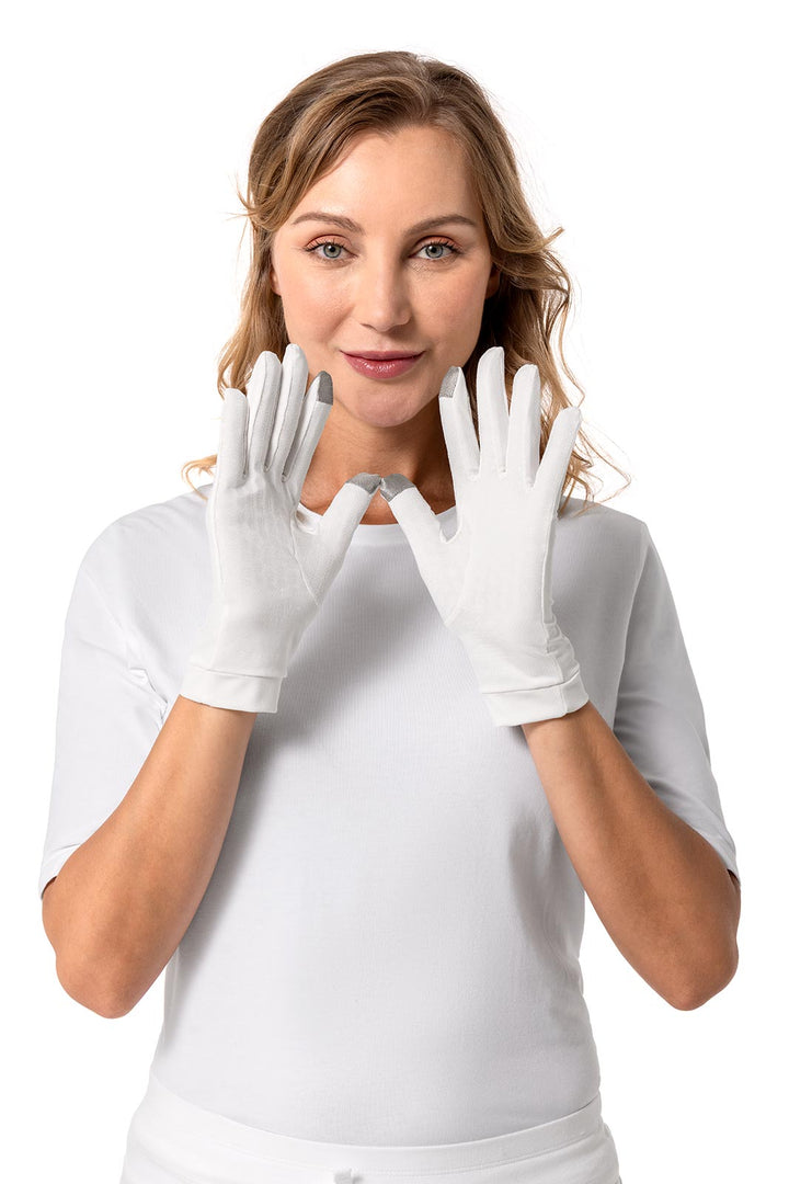 Full Finger UV Sun Gloves | Pearl position-12