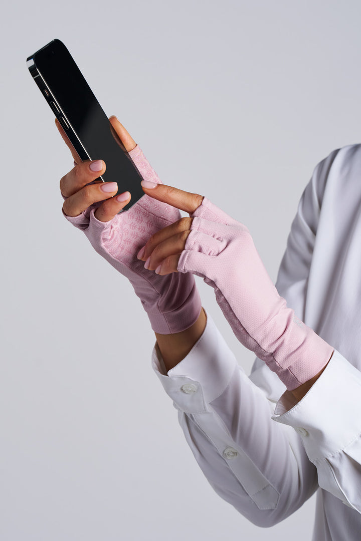 Full Finger UV Sun Gloves | Dusty Mauve position-2