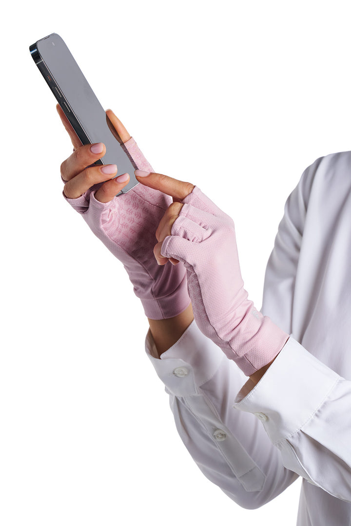 Full Finger UV Sun Gloves | Dusty Mauve position-6