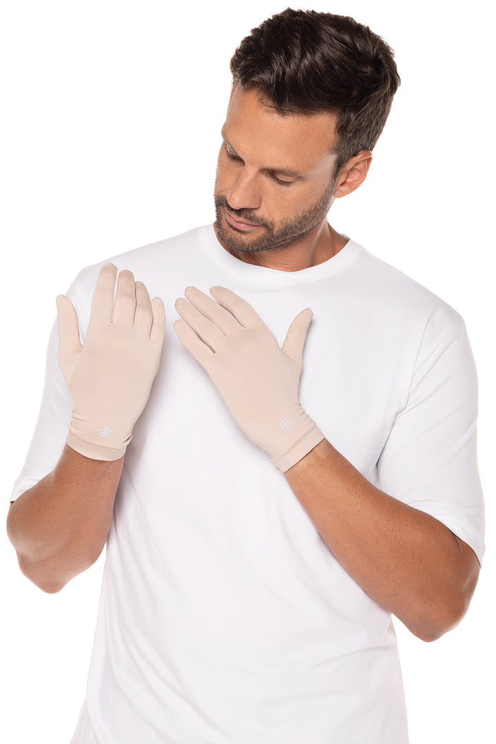 UV Driving Gloves | Beige position-3