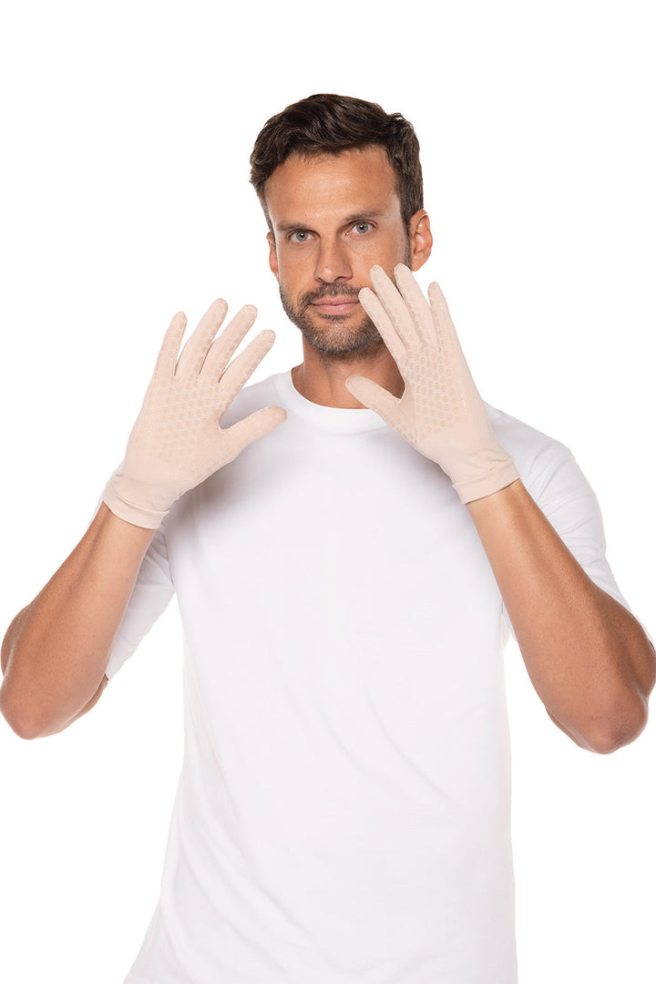 UV Driving Gloves | Beige position-4
