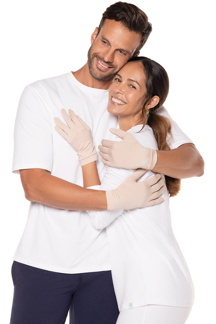 UV Driving Gloves | Beige position-7