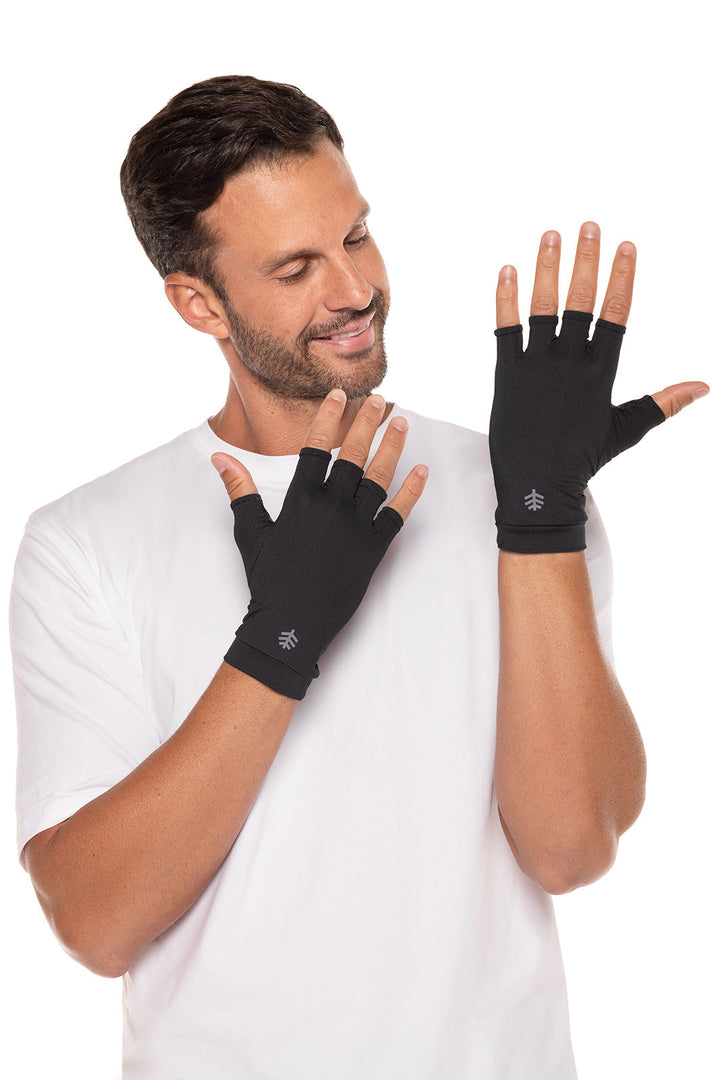 Fingerless UV Sun Gloves | Black position-4