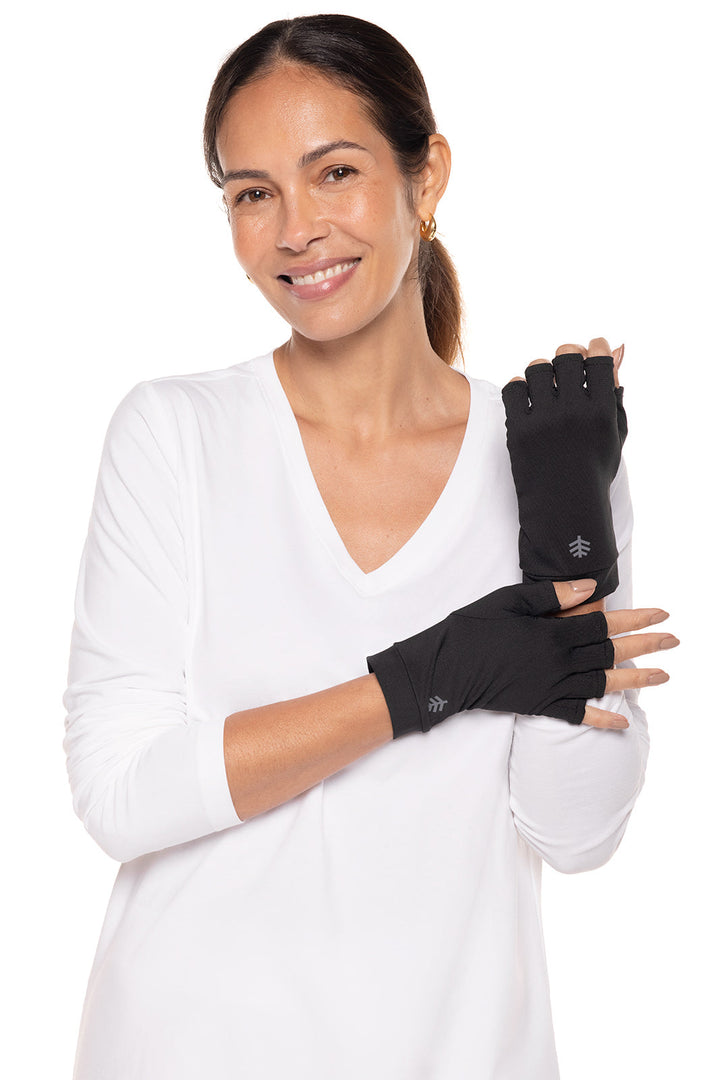 Fingerless UV Sun Gloves | Black position-5