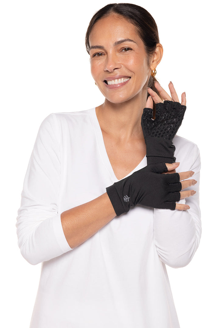 Fingerless UV Sun Gloves | Black position-6