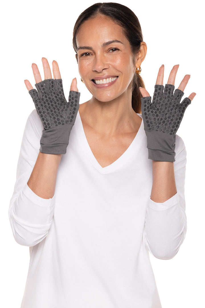 Fingerless UV Sun Gloves | Charcoal position-4