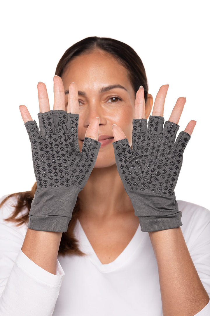 Fingerless UV Sun Gloves | Charcoal position-5