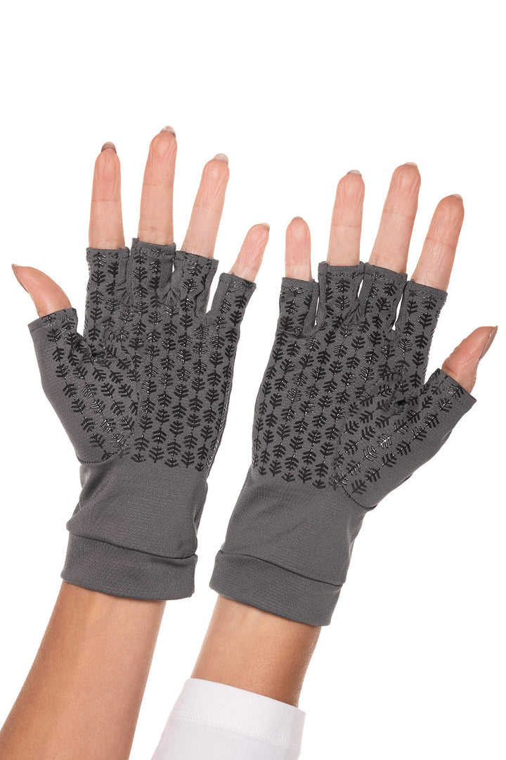 Fingerless UV Sun Gloves | Charcoal position-6