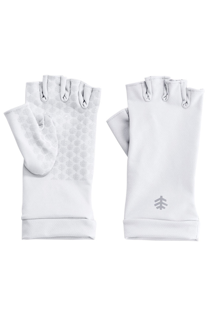 Fingerless UV Sun Gloves | White position-1