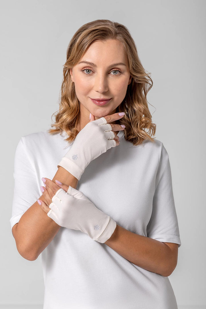 Fingerless UV Sun Gloves | Pearl position-3