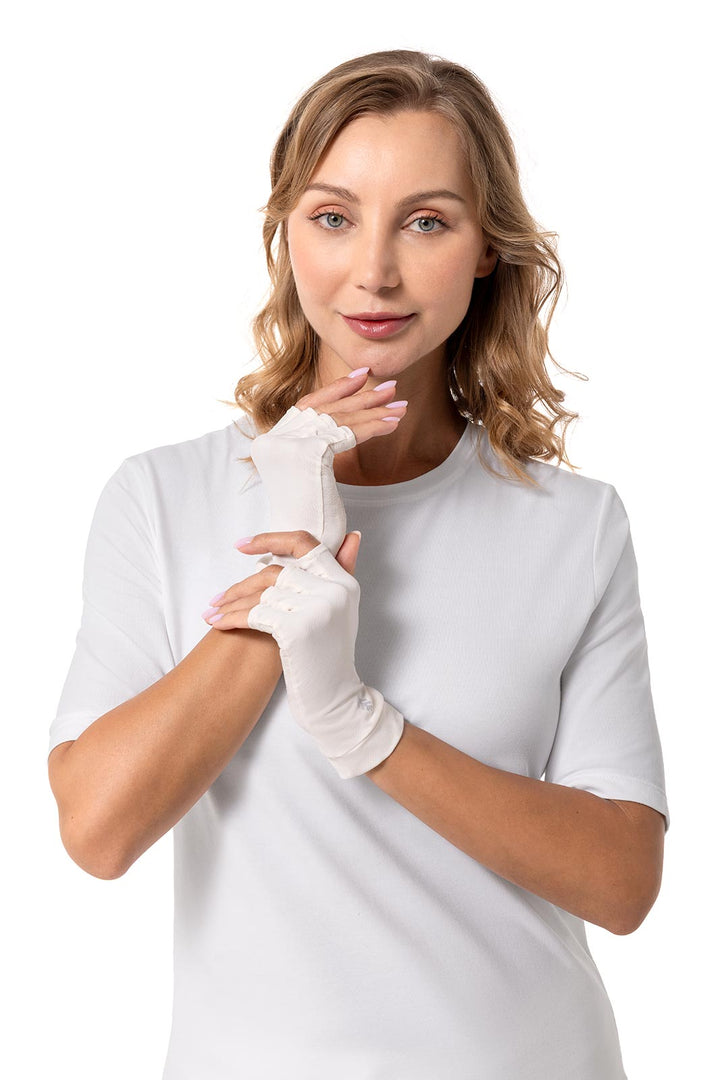 Fingerless UV Sun Gloves | Pearl position-4