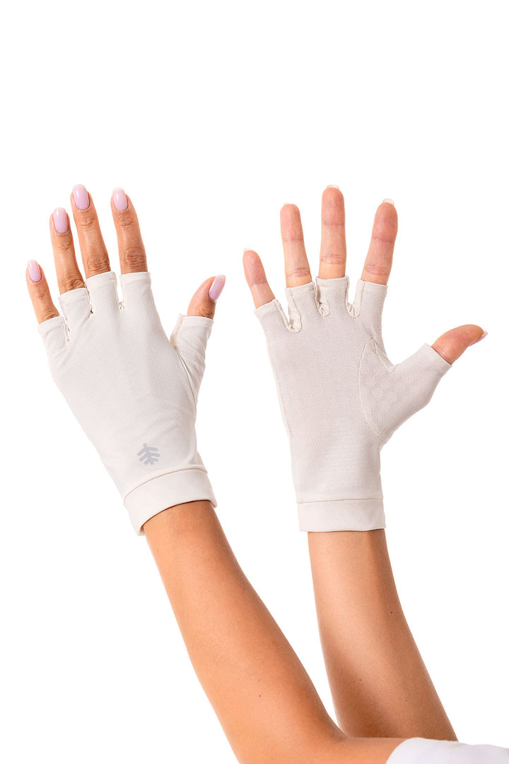 Fingerless UV Sun Gloves | Pearl position-2