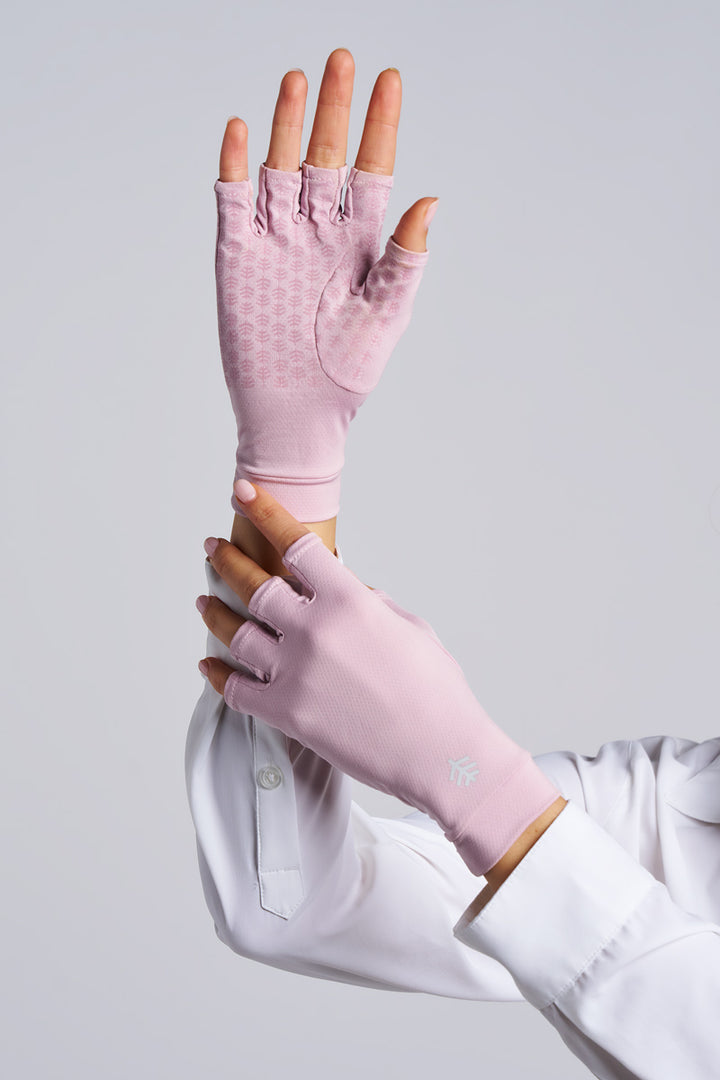Fingerless UV Sun Gloves | Dusty Mauve position-