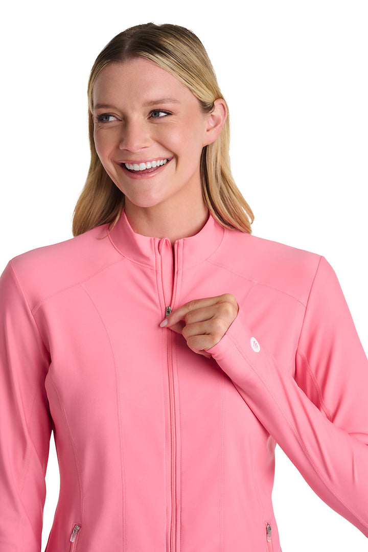 Women's Fitted Swim Jacket with Full Zip | Flamingo Pink position-5
