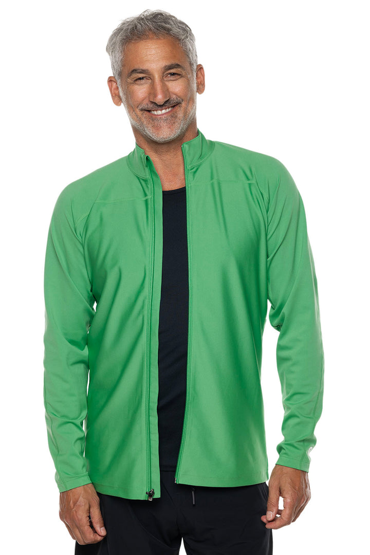 Men's Long Sleeve Swim Jacket | Palm Green position-1