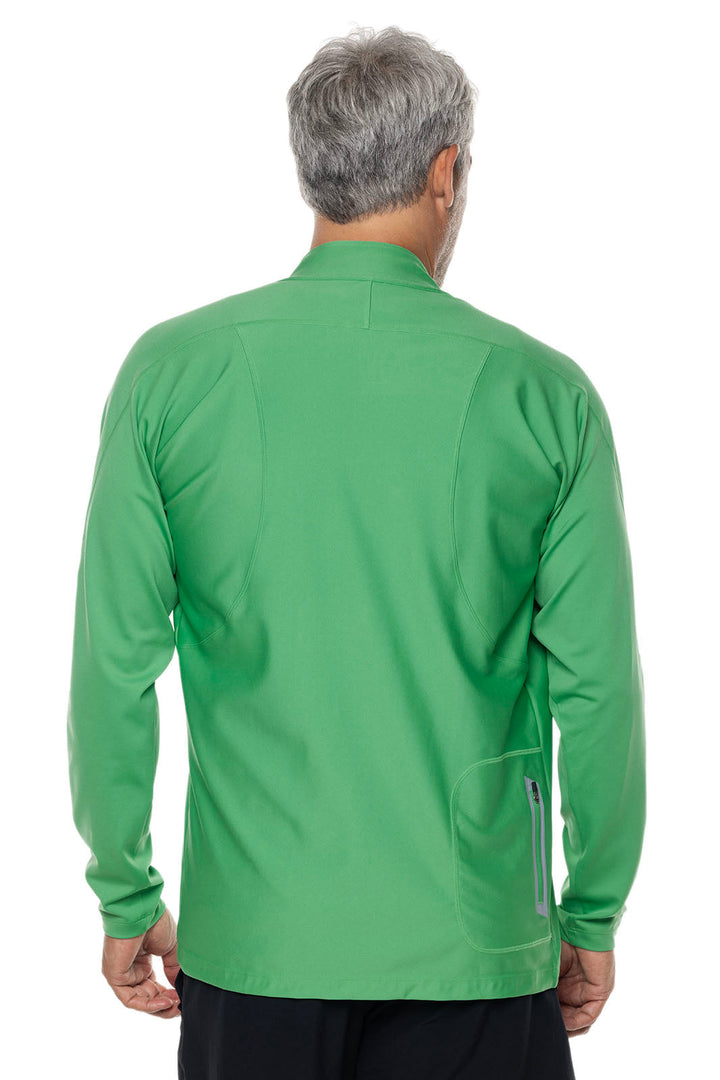 Men's Long Sleeve Swim Jacket | Palm Green position-2