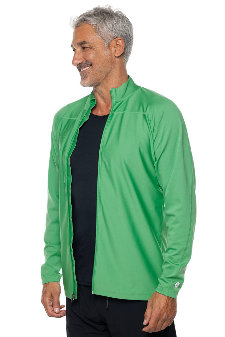 Men's Long Sleeve Swim Jacket | Palm Green position-3