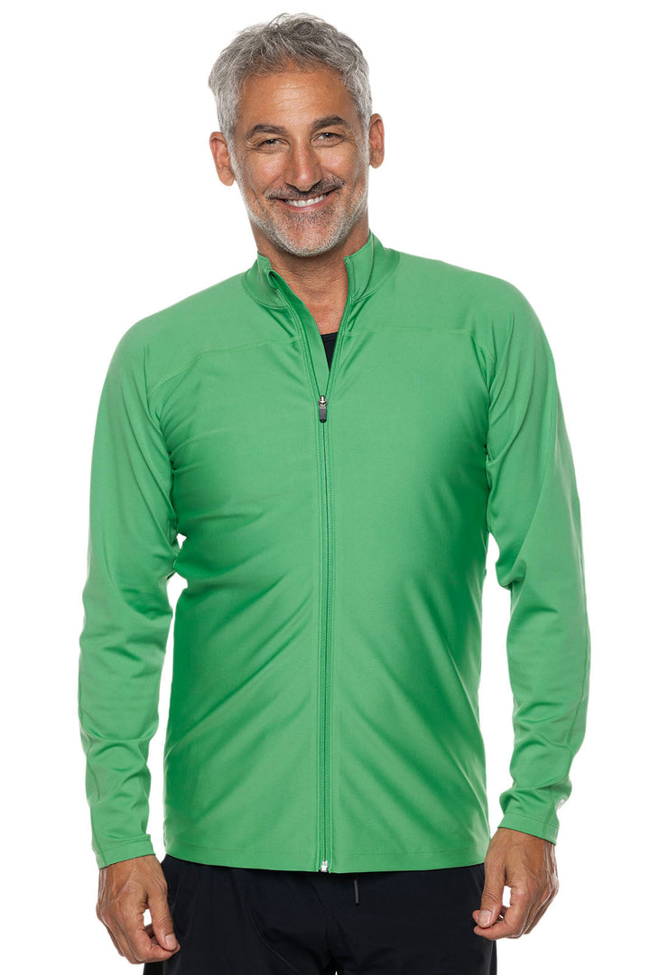 Men's Long Sleeve Swim Jacket | Palm Green position-4