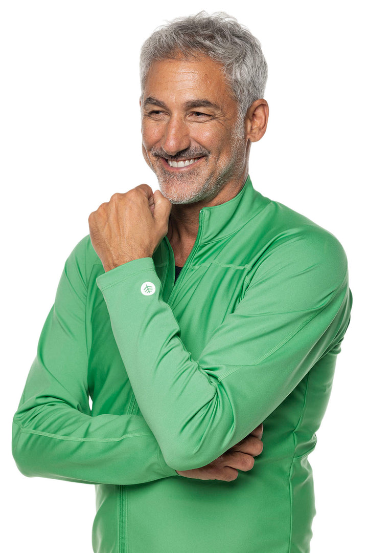 Men's Long Sleeve Swim Jacket | Palm Green position-5