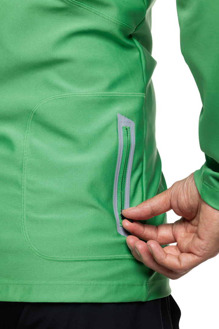 Men's Long Sleeve Swim Jacket | Palm Green position-6