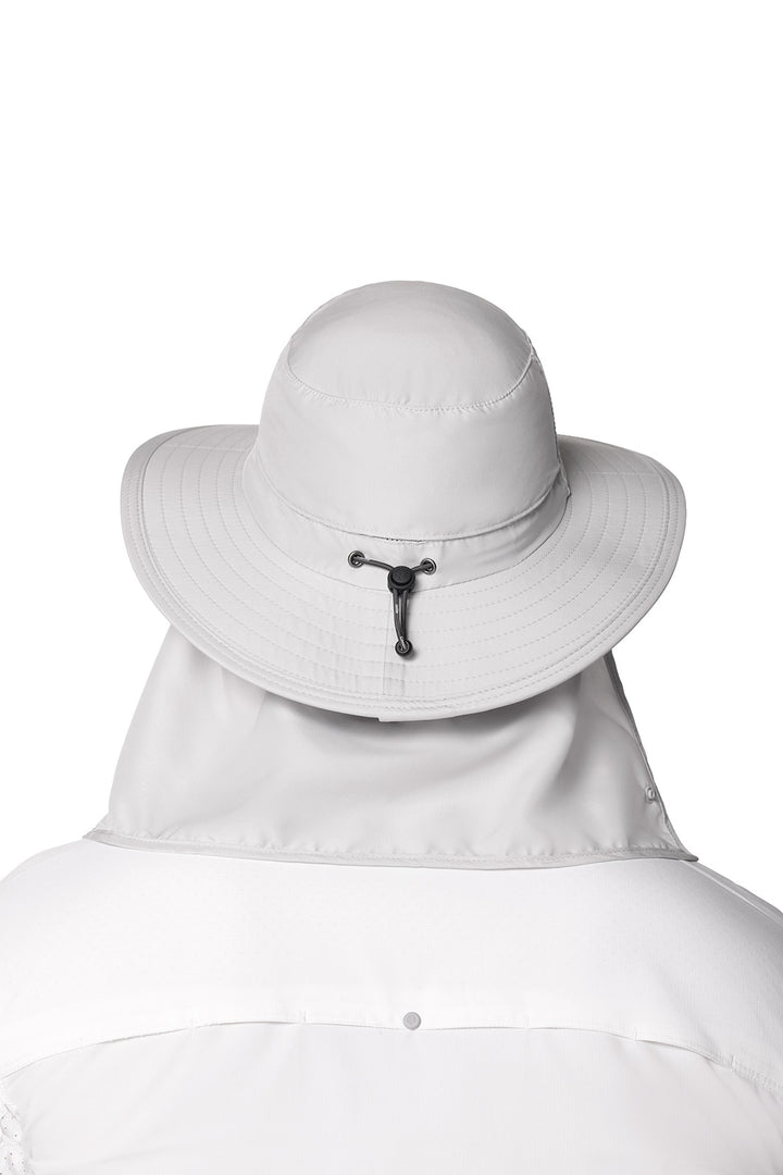 Floating Boating Hat with Neck Drape | Light Grey position-2