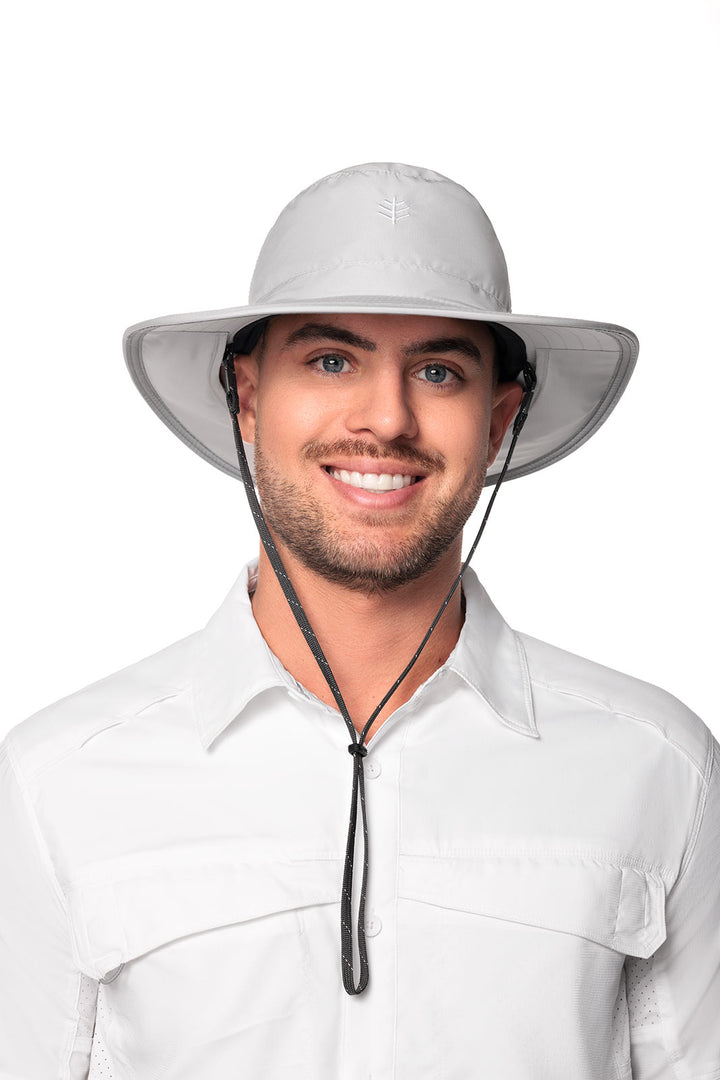 Floating Boating Hat with Neck Drape | Light Grey position-13