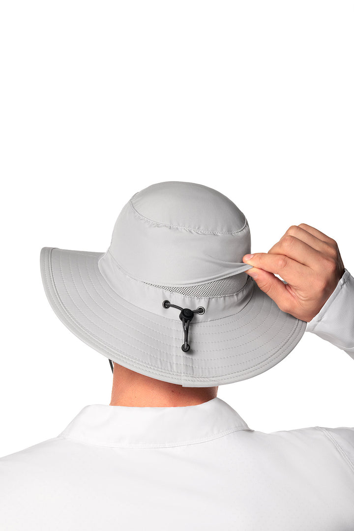 Floating Boating Hat with Neck Drape | Light Grey position-15