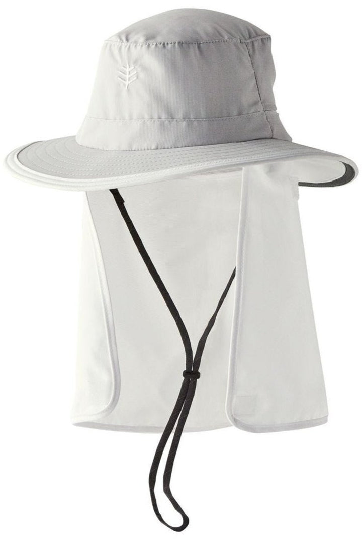 Floating Boating Hat with Neck Drape | Light Grey position-4