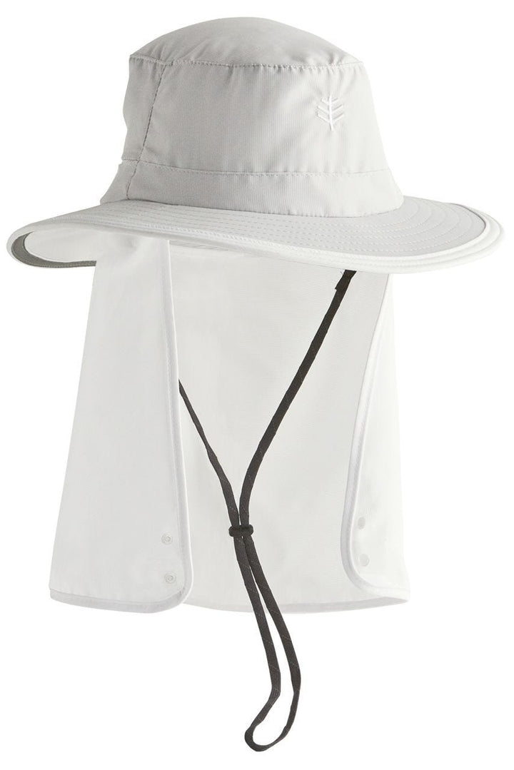 Floating Boating Hat with Neck Drape | Light Grey position-5