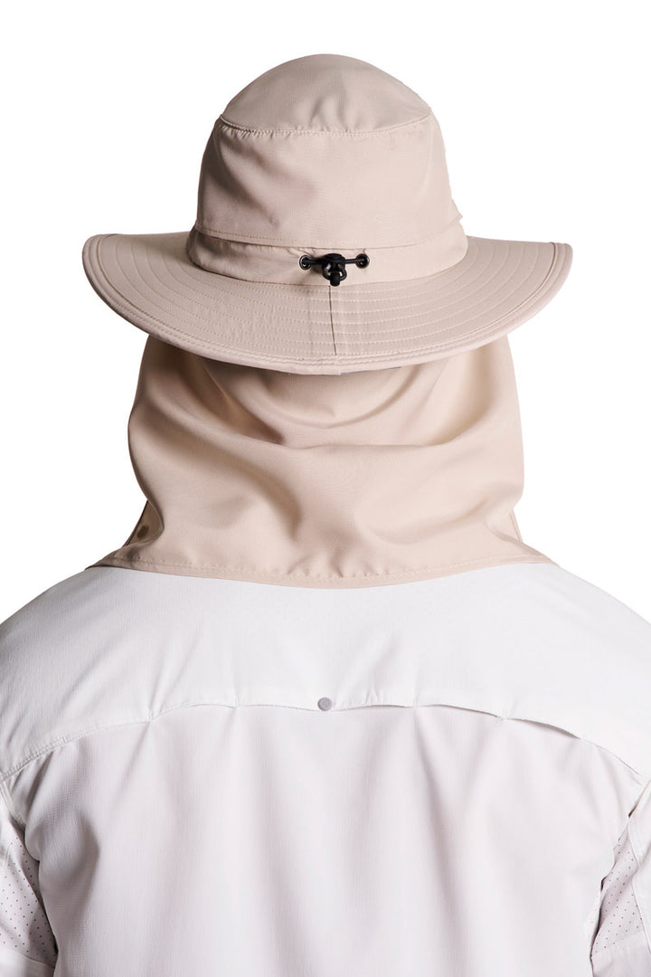 Floating Boating Hat with Neck Drape | Stone position-4