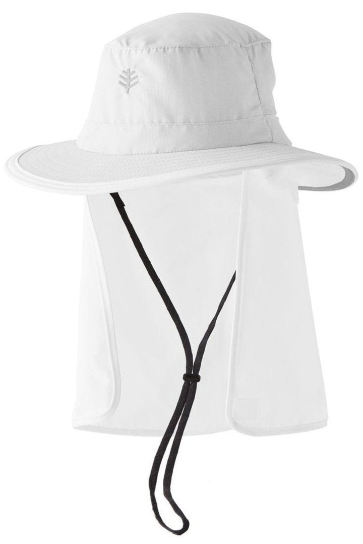Floating Boating Hat with Neck Drape | White position-2