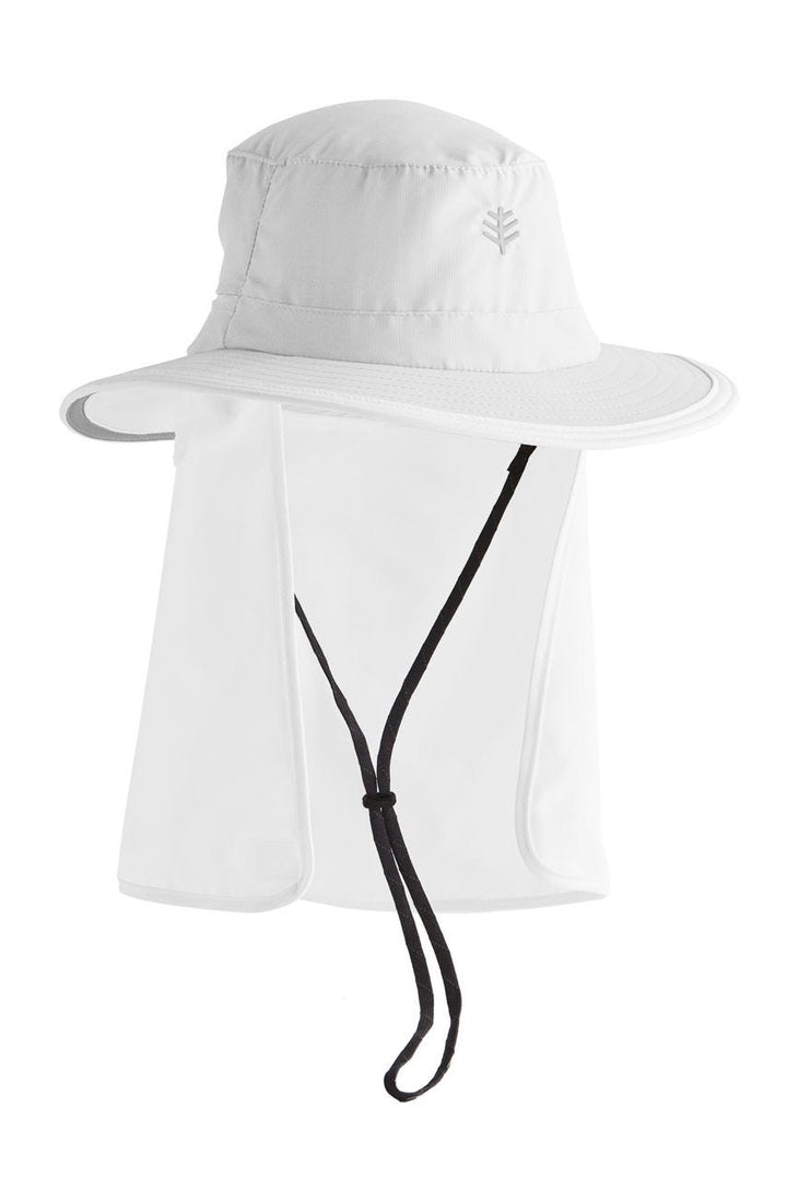 Floating Boating Hat with Neck Drape | White position-6