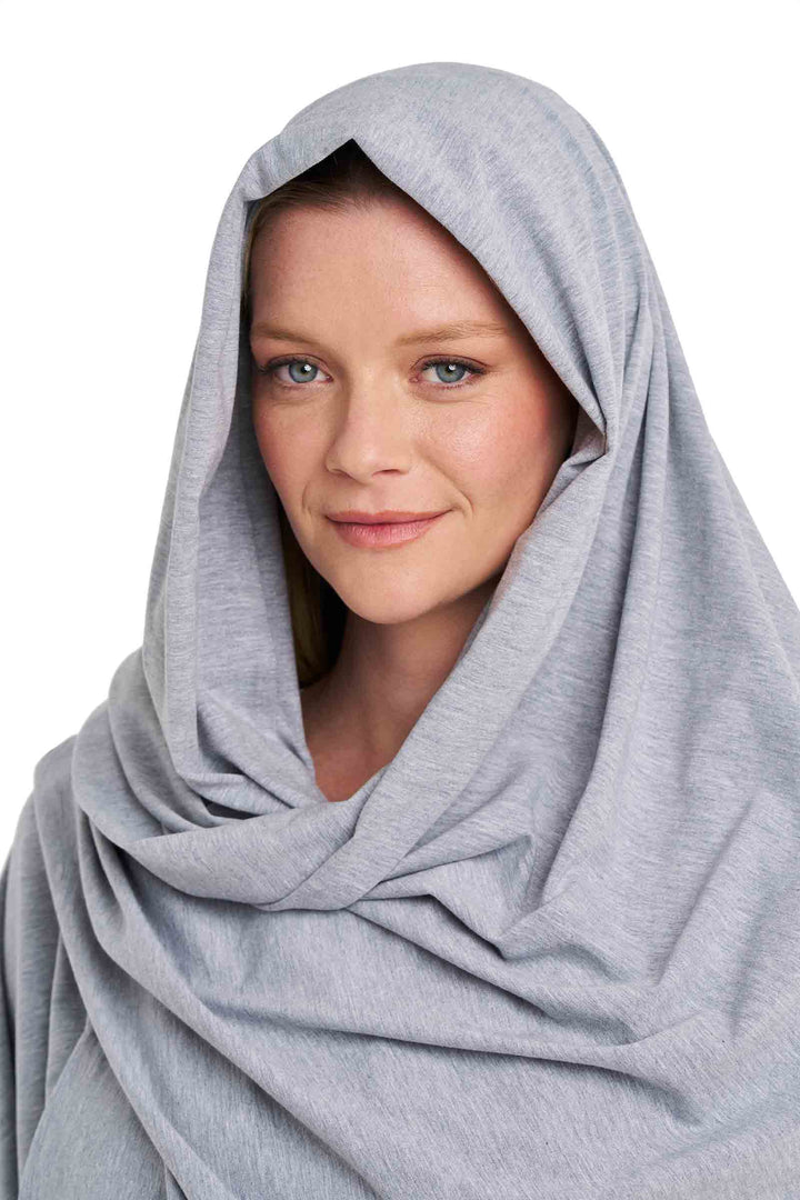 Beach Shawl | Grey Heather position-11