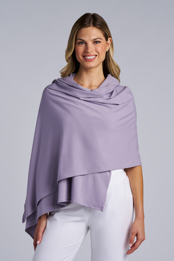 Beach Shawl | Lavender Gray position-2