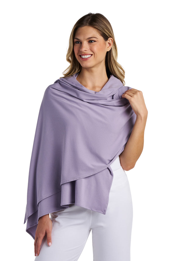 Beach Shawl | Lavender Gray position-4