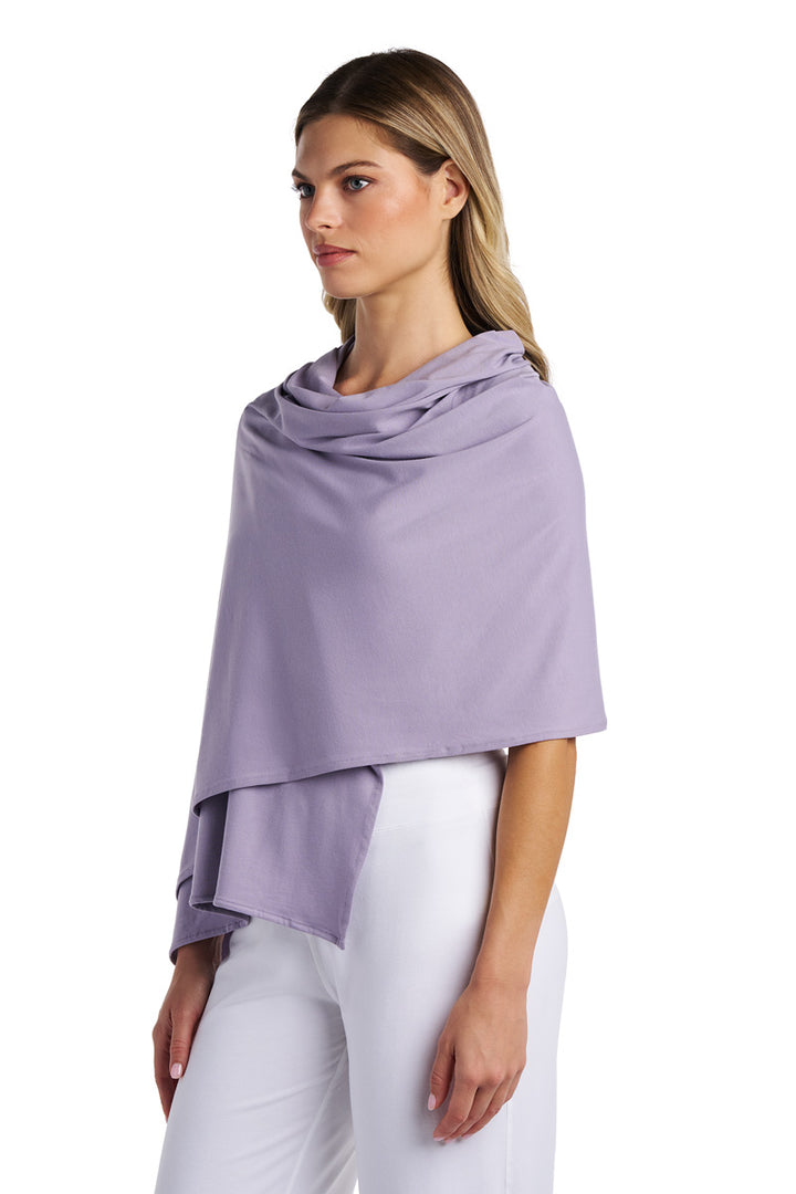 Beach Shawl | Lavender Gray position-5