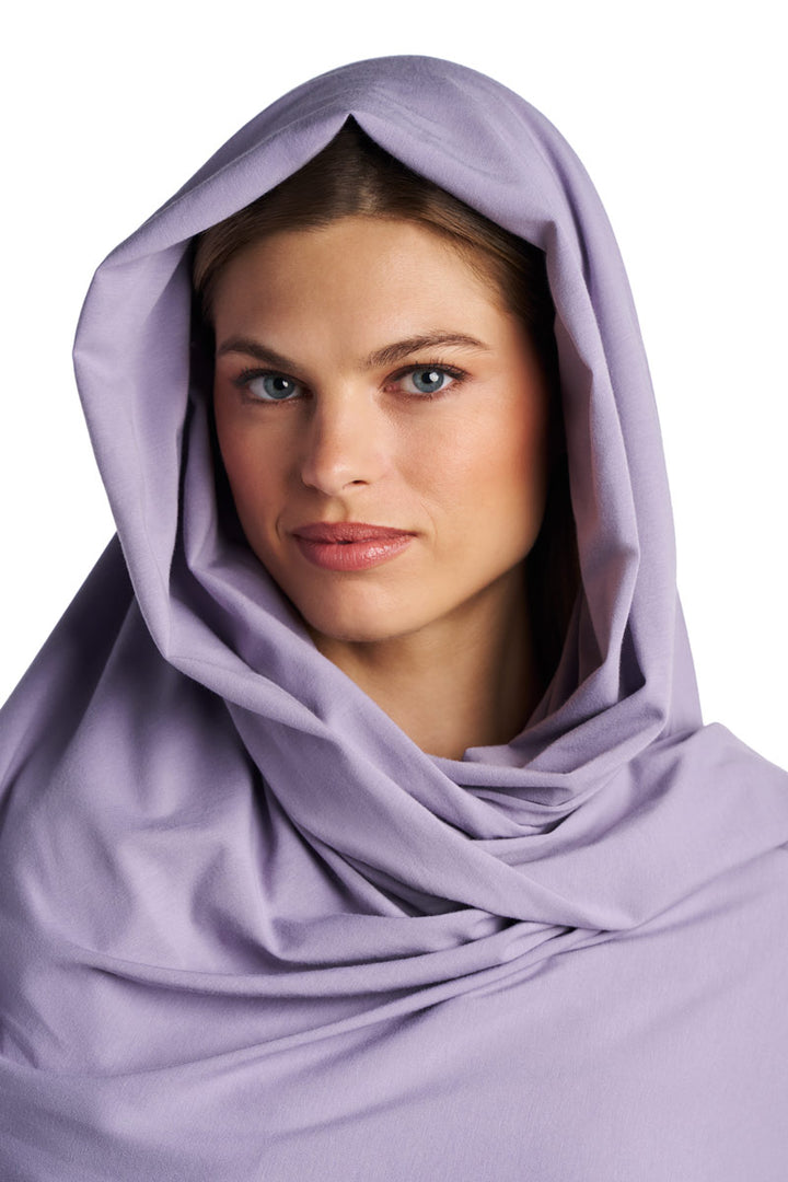 Beach Shawl | Lavender Gray position-7