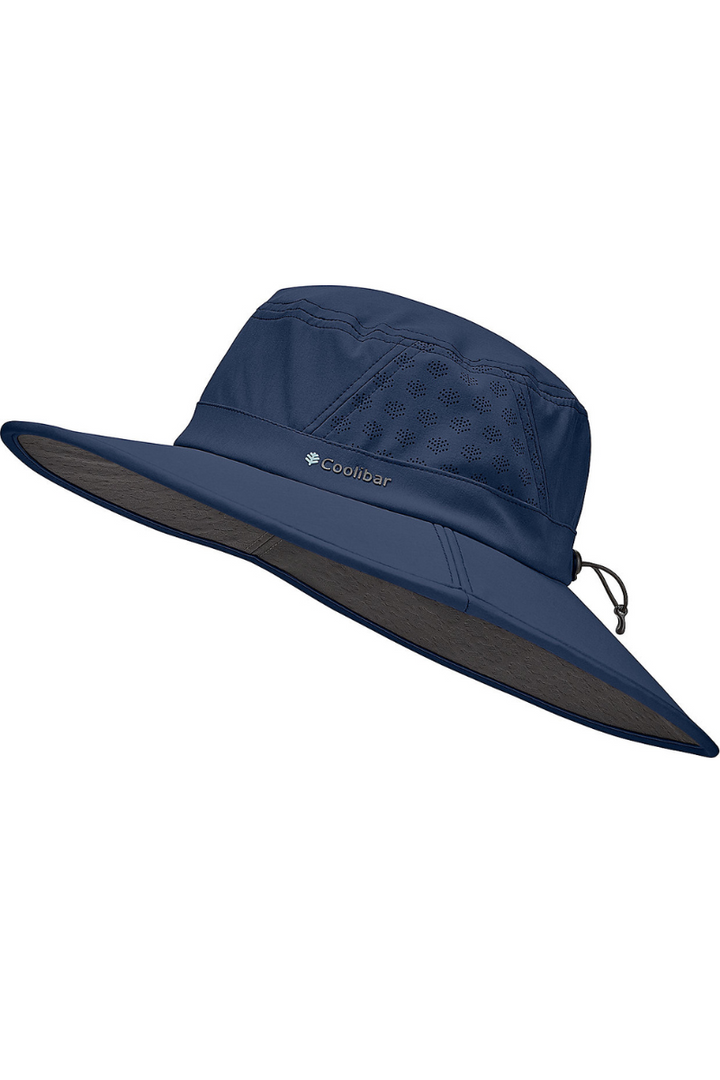 Performance Golf Hat with Wide Brim | Navy position-2