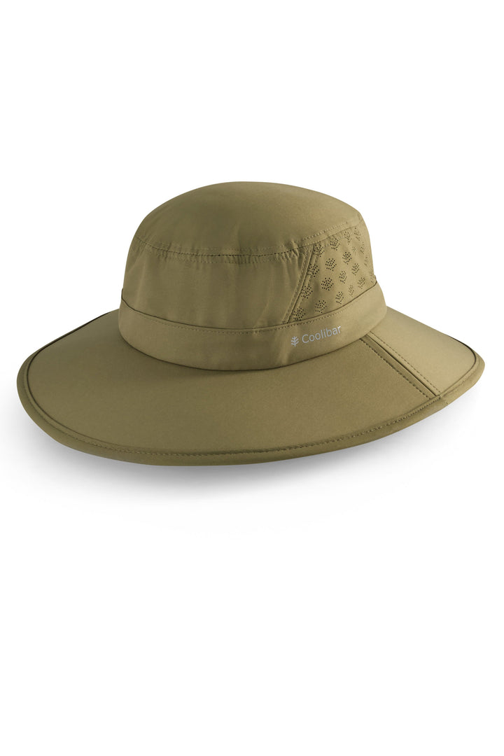 Performance Golf Hat with Wide Brim | Khaki position-3