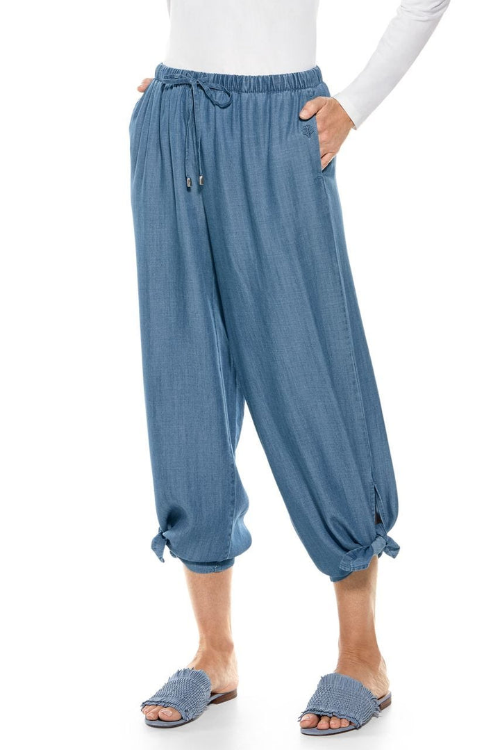 Women's Chambray Wide Leg Pants | Light Indigo position-5