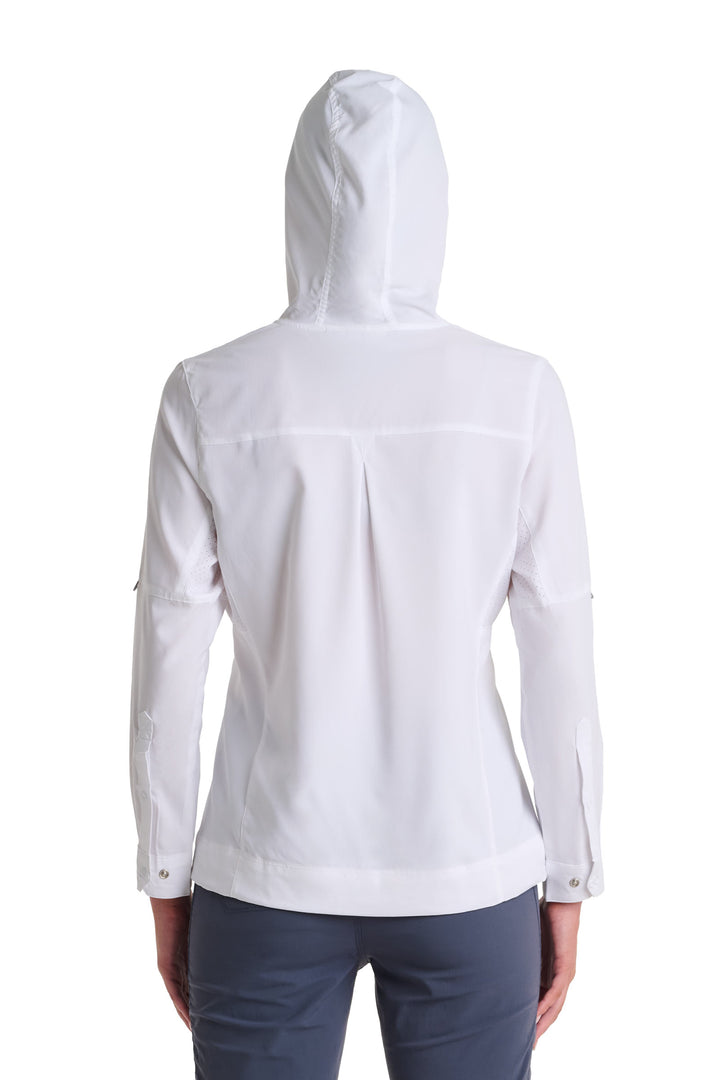 Women's Henley Hoodie | White position-4