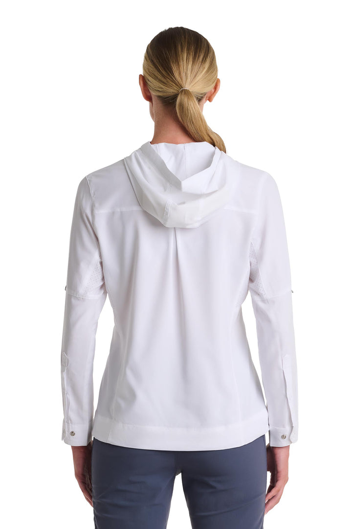 Women's Henley Hoodie | White position-9
