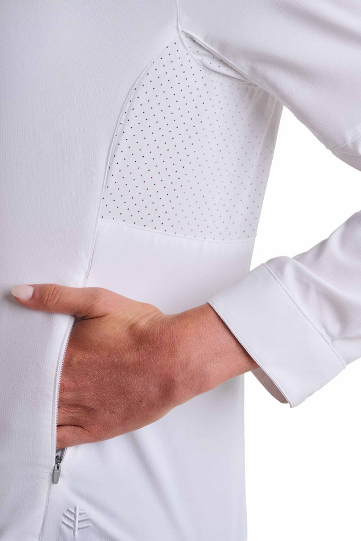 Women's Henley Hoodie | White position-11