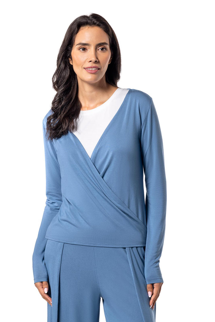 Women's Fashion Wrap | Blue Dusk position-7