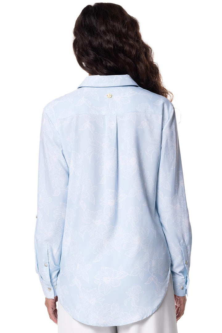 Women's Shirt with Roll-Up Sleeves | Skyride Perfect Peony position-3