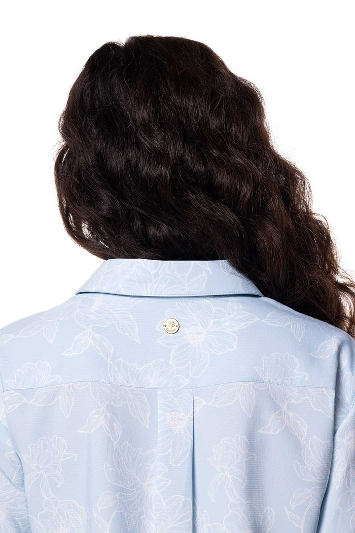 Women's Shirt with Roll-Up Sleeves | Skyride Perfect Peony position-4