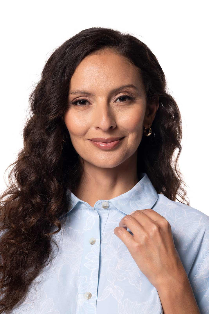Women's Shirt with Roll-Up Sleeves | Skyride Perfect Peony position-7