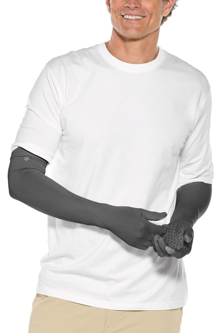 Long Full Finger UV Sun Gloves | Charcoal position-3